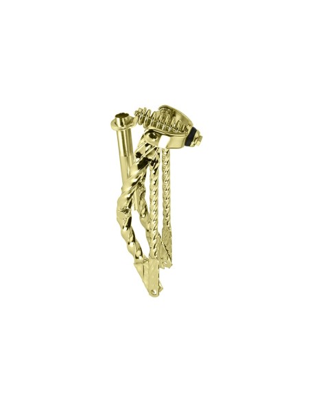 12 Lowrider Classic Square Twisted Spring Fork 1 Inch Gold.